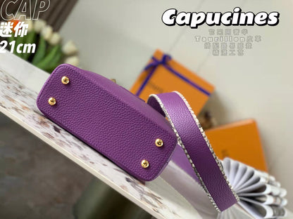 Purple python pattern handbag lbcase