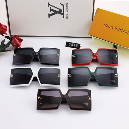 5 COLORS Square HOLLOWING V SHAPE SUNGLASSES lbcase