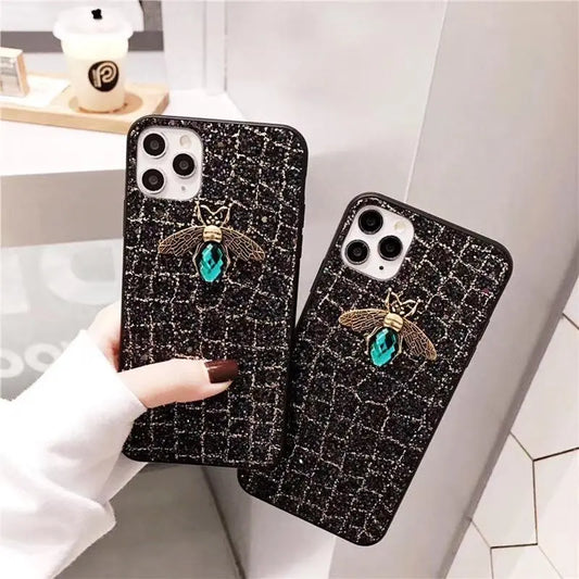 Glitter Bee Sequined Phone Case lbcase
