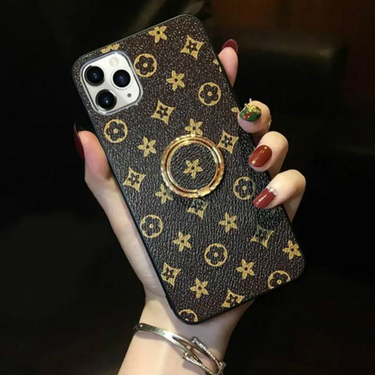Luxury retro printed ring stand phone case lbcase