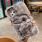 Plush diagonal strap phone case lbcase