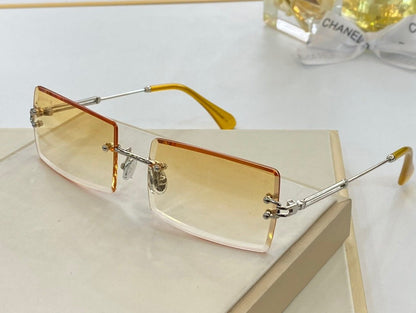 6 COLORS CONJOINED LENS RIMLESS SUNGLASSES lbcase