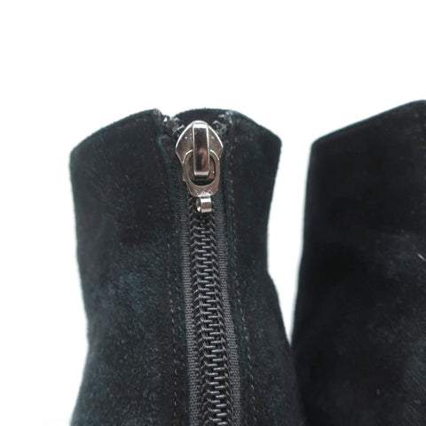 Alexandre Birman Platform Ankle Boots Black Suede Size 7 High Heel Booties