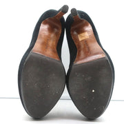 Alexandre Birman Platform Ankle Boots Black Suede Size 7 High Heel Booties