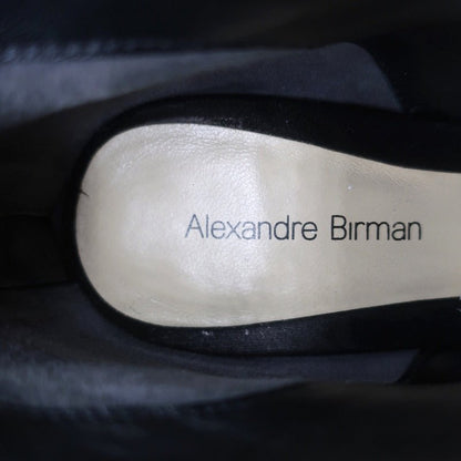 Alexandre Birman Platform Ankle Boots Black Suede Size 7 High Heel Booties