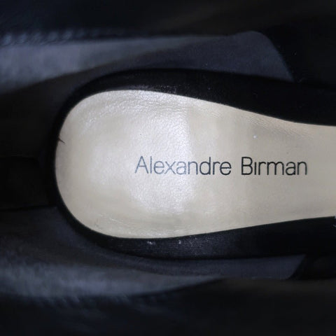 Alexandre Birman Platform Ankle Boots Black Suede Size 7 High Heel Booties