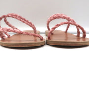 Ancient Greek Sandals Alkmini Slides Dusty Pink Braided Velvet Size 38 NEW