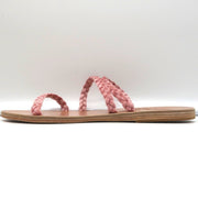 Ancient Greek Sandals Alkmini Slides Dusty Pink Braided Velvet Size 38 NEW