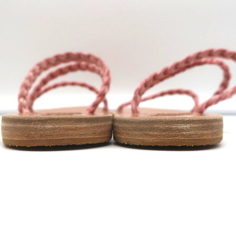 Ancient Greek Sandals Alkmini Slides Dusty Pink Braided Velvet Size 38 NEW