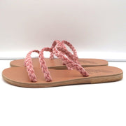 Ancient Greek Sandals Alkmini Slides Dusty Pink Braided Velvet Size 38 NEW