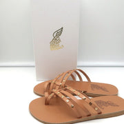 Ancient Greek Sandals Apli Amalia Nails Slide Sandals Beige Leather Size 38 NEW