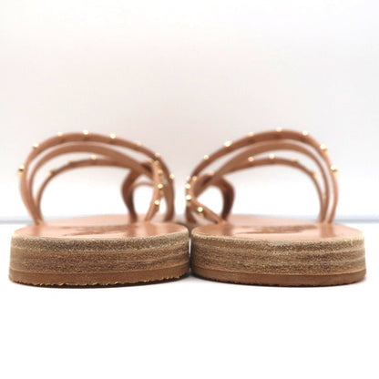 Ancient Greek Sandals Apli Amalia Nails Slide Sandals Beige Leather Size 38 NEW