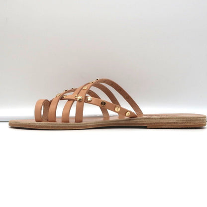 Ancient Greek Sandals Apli Amalia Nails Slide Sandals Beige Leather Size 38 NEW