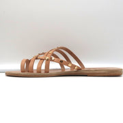 Ancient Greek Sandals Apli Amalia Nails Slide Sandals Beige Leather Size 38 NEW