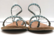 Ancient Greek Sandals Eleftheria Ankle Strap Sandals Braided Light Denim Size 38