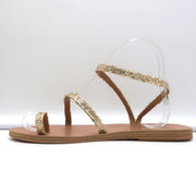 Ancient Greek Sandals Eleftheria Ankle Strap Sandals Gold Sequin Size 38 NEW