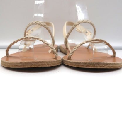Ancient Greek Sandals Irida Slingback Sandals Off-White Braided Leather Size 38