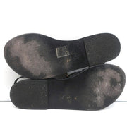 Ancient Greek Sandals Semele Crisscross Slingback Sandals Black Leather Size 38