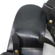 Ancient Greek Sandals Semele Crisscross Slingback Sandals Black Leather Size 38