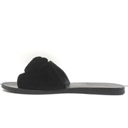 Ancient Greek Sandals Taygete Bow Slide Sandals Black Velvet Size 38