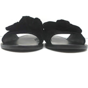 Ancient Greek Sandals Taygete Bow Slide Sandals Black Velvet Size 38