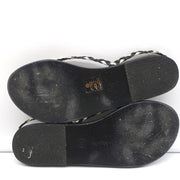 Ancient Greek Sandals Yianna Slingback Sandal Black/Gold Braided Leather Size 38
