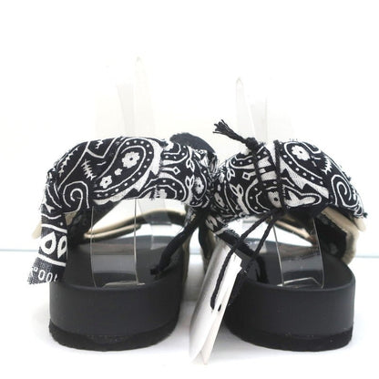 Arizona Love Apache Bandana Raffia Sandals Natural/Black Size 40 NEW