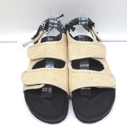 Arizona Love Apache Bandana Raffia Sandals Natural/Black Size 40 NEW