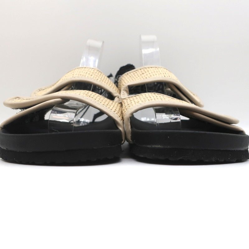 Arizona Love Apache Bandana Raffia Sandals Natural/Black Size 40 NEW