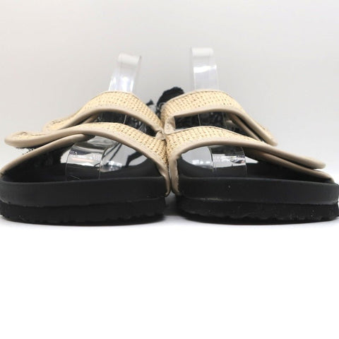 Arizona Love Apache Bandana Raffia Sandals Natural/Black Size 40 NEW