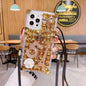 Diamond-studded square phone case lbcase