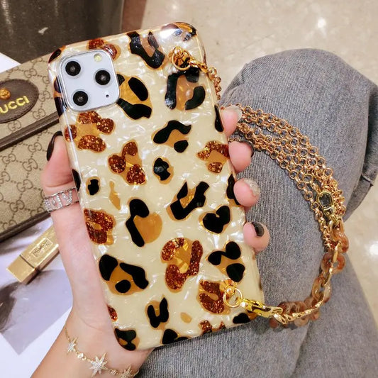 Leopard Crossbody Chain Phone Case lbcase