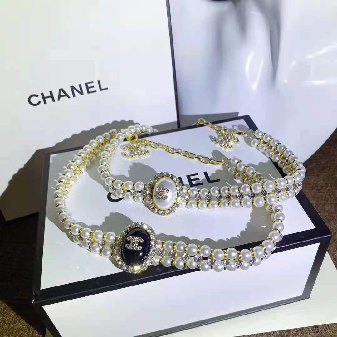 Fashion Diamond Pendant Pearl Necklace lbcase