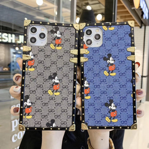 Fashion Mickey square phone case for iPhone