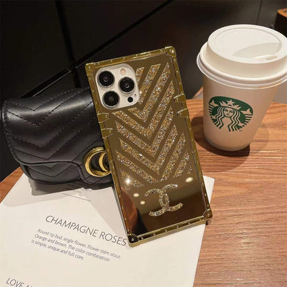 Full Diamond square phone case for iPhone