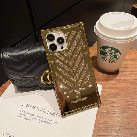 Full Diamond square phone case for iPhone