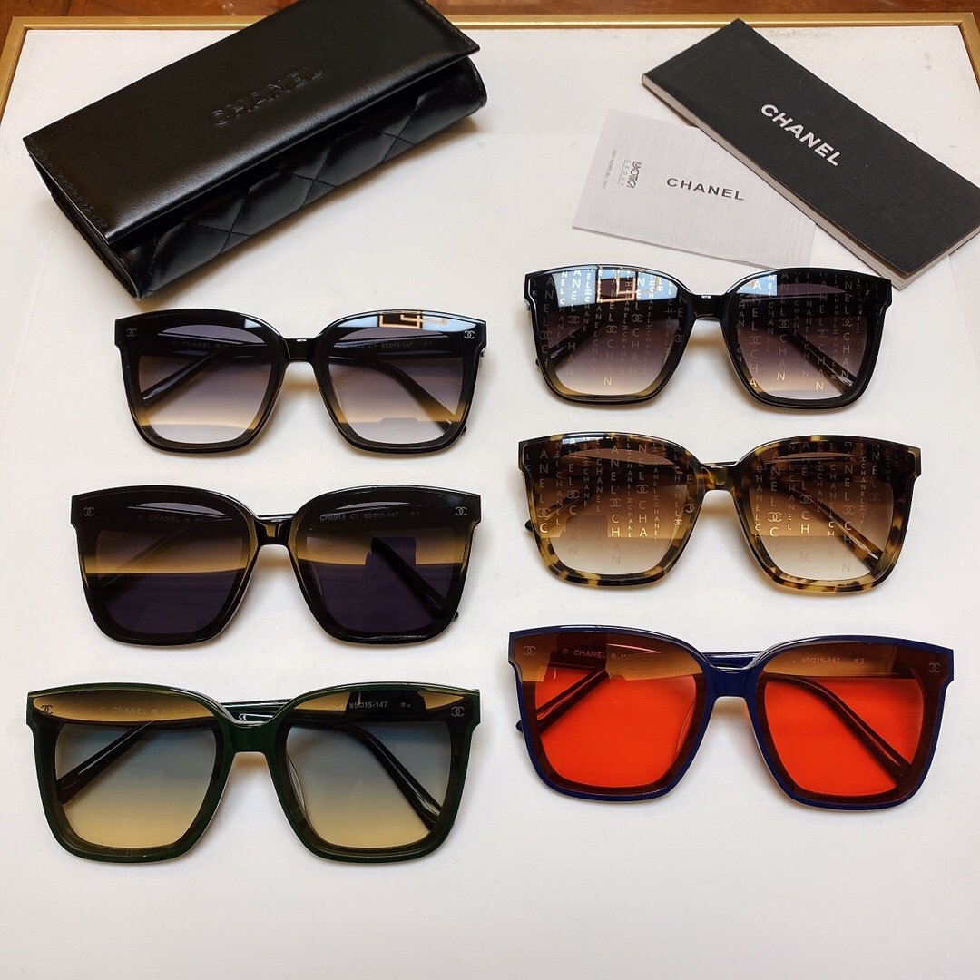 6COLORS LARGE SQUARE FRAME SUNGLASSES lbcase