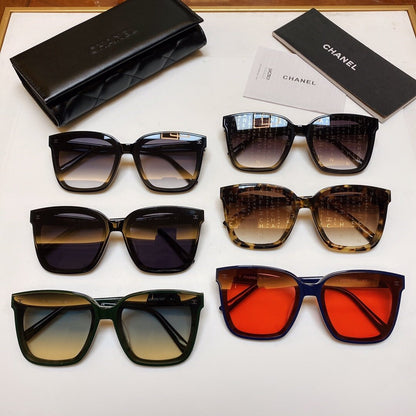 6COLORS LARGE SQUARE FRAME SUNGLASSES lbcase
