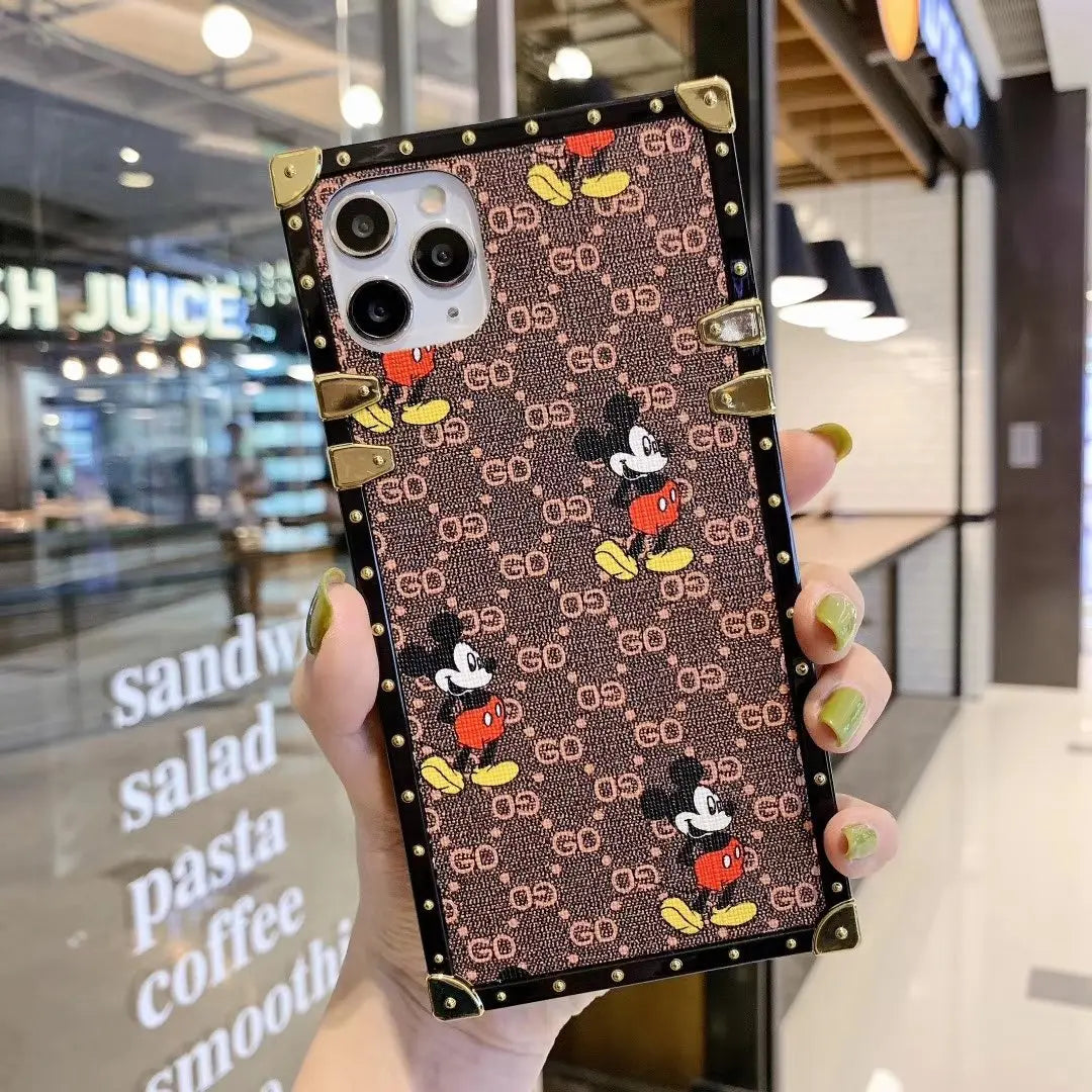 Fashion Mickey square phone case for iPhone lbcase