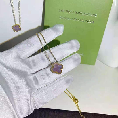 Four Leaf Clover Gold Necklace lbcase