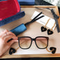 6 COLORS Ladies Pendant SUNGLASSES lbcase
