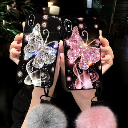 Butterfly Diamond Ball Pendant Case lbcase