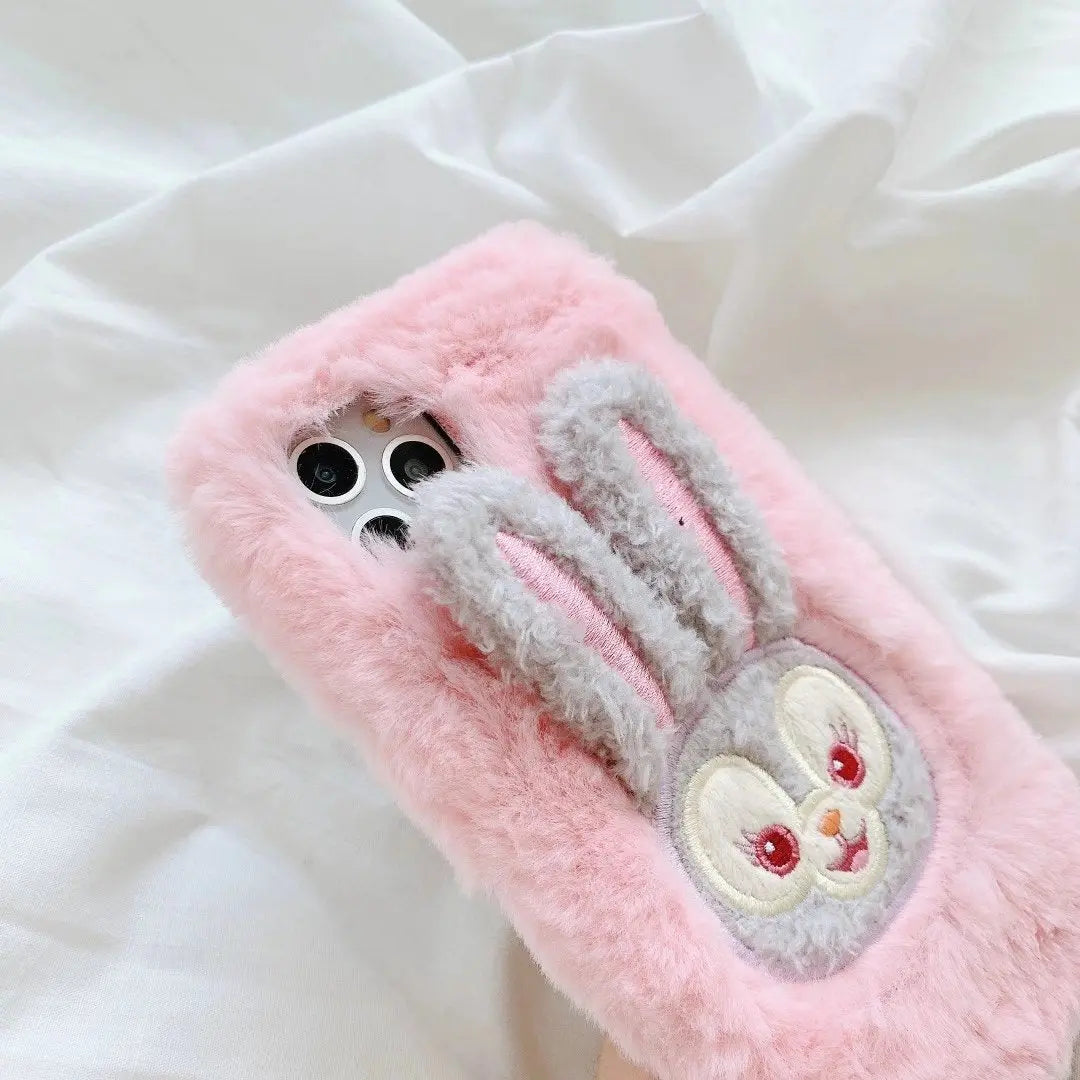 Plush rabbit phone case lbcase