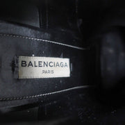 Balenciaga Studded Ankle Boots Dark Gray Suede Size 36.5 High Heel Booties