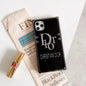 Rhinestone square mirror phone case lbcase