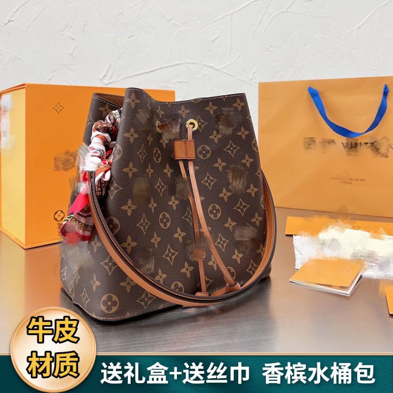Champagne barrel large capacity handbag lbcase