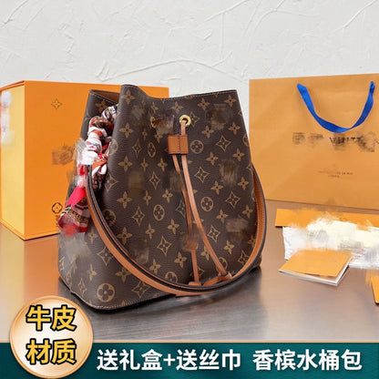 Champagne barrel large capacity handbag lbcase
