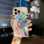 Simple Rhinestone  transparent square phone case lbcase