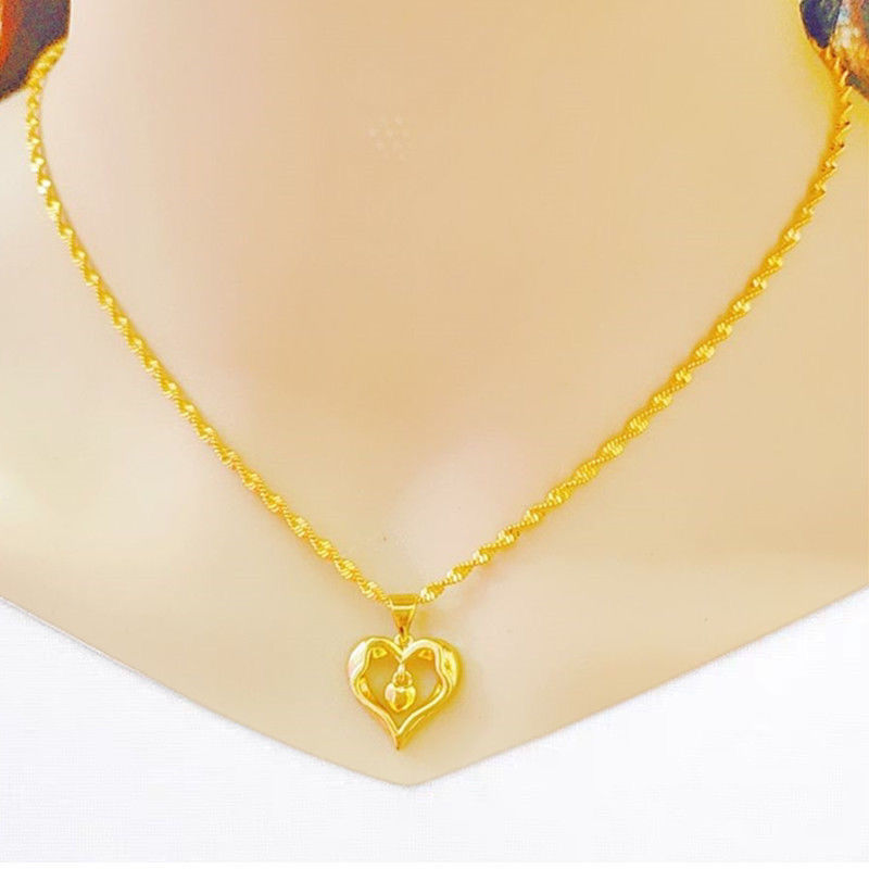 18k yellow gold necklace clavicle chain lbcase