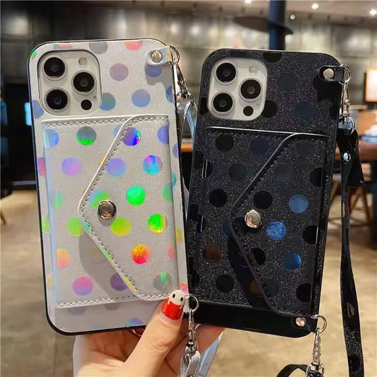 Fashion Polka Dot Coin Purse Phone Case for iphone lbcase